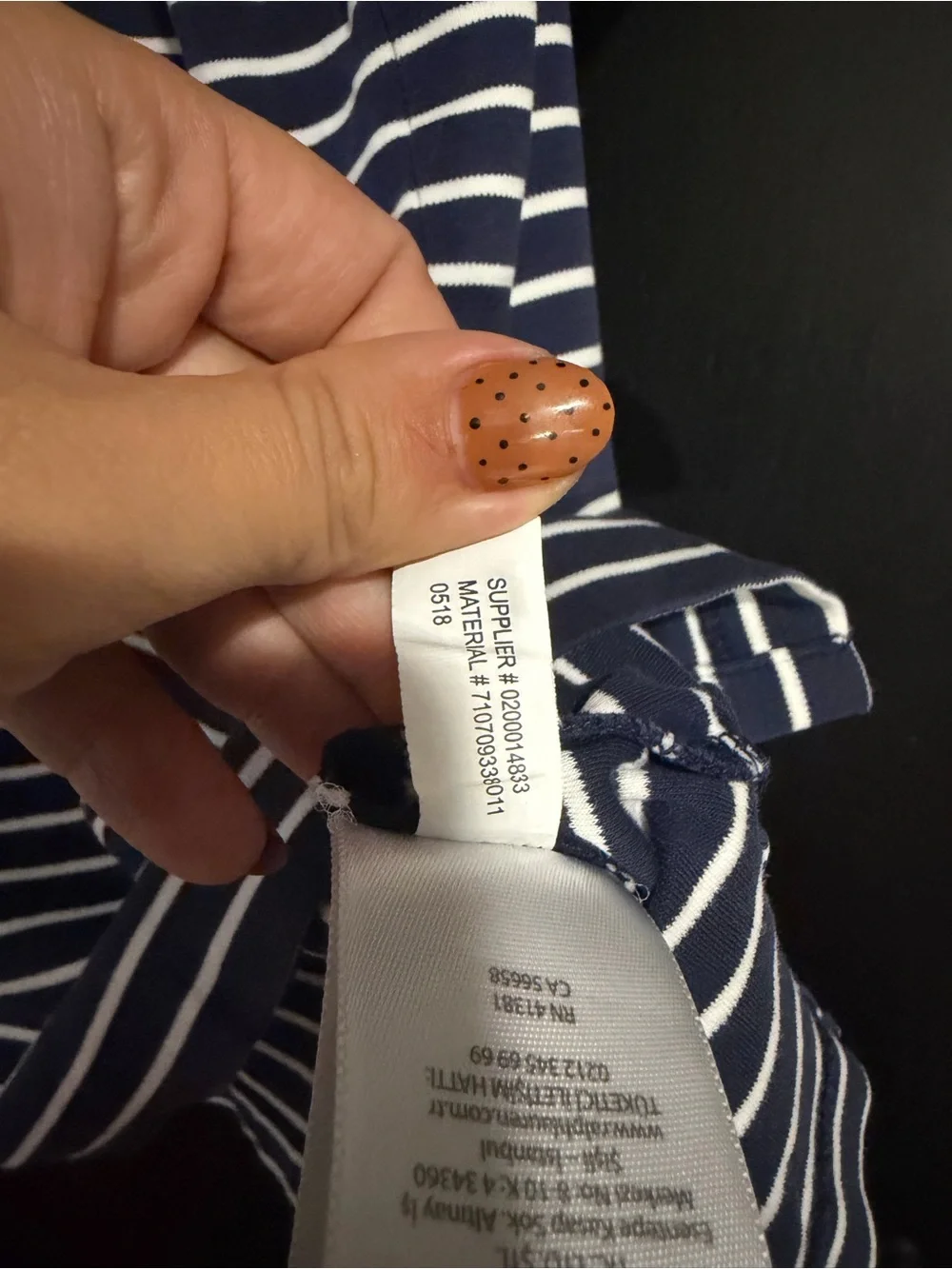 Polo Ralph Lauren Navy and White Striped Polo Shirt